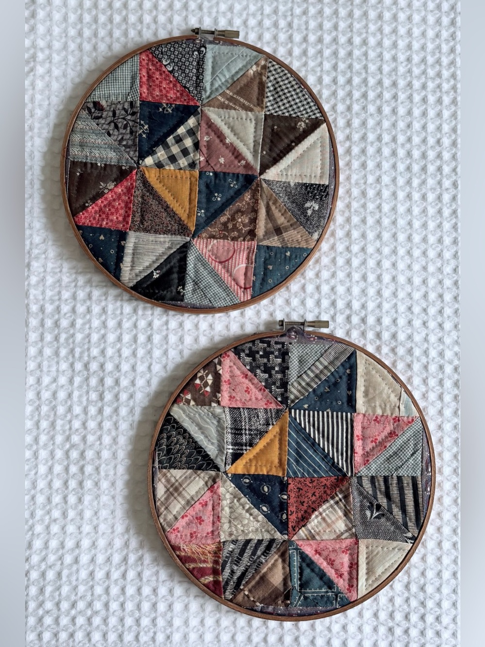 Vintage hand quilted wall art
